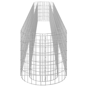 Gabion plantenbak verhoogd 400x50x50 cm gegalvaniseerd ijzer 5