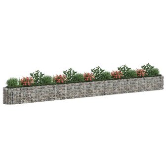 Gabion plantenbak verhoogd 610x50x50 cm gegalvaniseerd ijzer 3