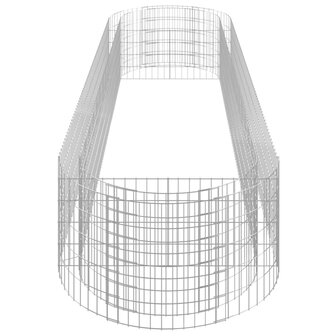 Gabion plantenbak verhoogd 400x100x50 cm gegalvaniseerd ijzer 5