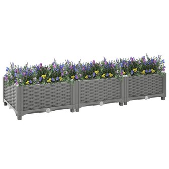 Plantenbak verhoogd 120x40x23 cm polypropeen 2