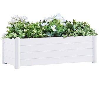 Plantenbak verhoogd 100x43x35 cm PP wit 1