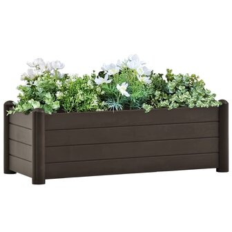 Plantenbak verhoogd 100x43x35 cm PP mokka 1