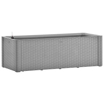 Plantenbak verhoogd met bewateringssysteem 100x43x33 cm grijs 2