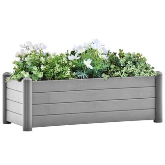 Plantenbak verhoogd 100x43x35 cm PP steengrijs 1