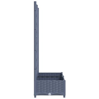 Plantenbak met latwerk 80x40x121,5 cm polypropeen donkergrijs 5