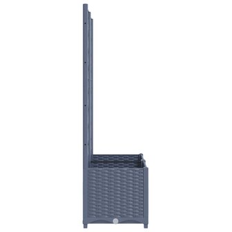 Plantenbak met latwerk 80x40x136 cm polypropeen donkergrijs 5