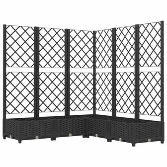 Plantenbak met latwerk 120x120x121,5 cm polypropeen zwart 2