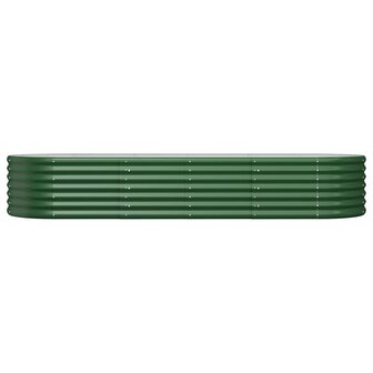 Plantenbak 224x80x36 cm gepoedercoat staal groen 3