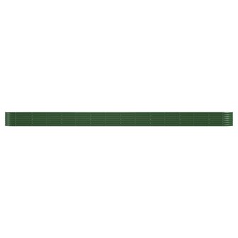 Plantenbak 620x80x36 cm gepoedercoat staal groen 3