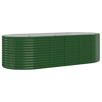 Plantenbak 249x100x68 cm gepoedercoat staal groen 2