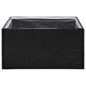 Plantenbak 80x80x40 cm poly rattan zwart 4