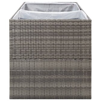 Plantenbak 157x80x80 cm poly rattan grijs 5