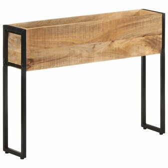 Plantenbak 90x20x68 cm ruw mangohout 8