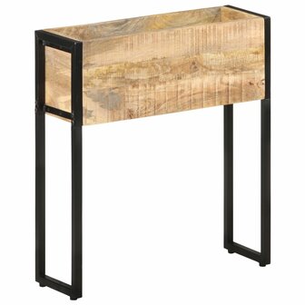 Plantenbak 60x20x68 cm ruw mangohout 12