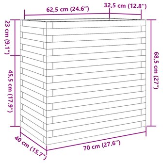 Plantenbak 70x40x68,5 cm massief grenenhout 10