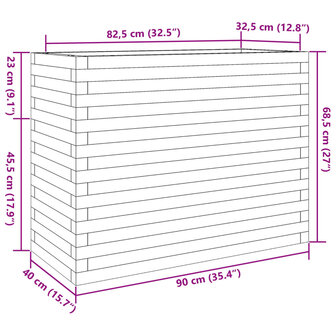 Plantenbak 90x40x68,5 cm ge&iuml;mpregneerd grenenhout 10