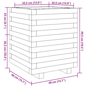 Plantenbak 40x40x49,5 cm massief grenenhout 10