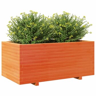 Plantenbak 110x60x49,5 cm massief grenenhout wasbruin 4