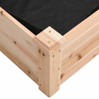 Plantenbak verhoogd met voering 240x45x25 cm massief vurenhout 7