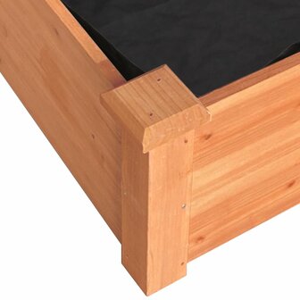 Plantenbak verhoogd met voering 240x45x25 cm vurenhout bruin 7