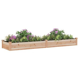 Plantenbak verhoogd met voering 240x60x25 cm massief vurenhout 3