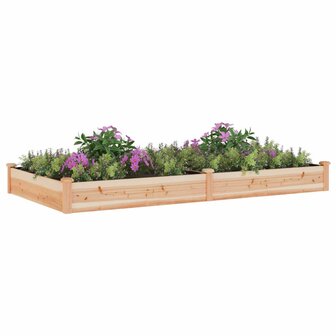 Plantenbak verhoogd met voering 240x120x25 cm massief vurenhout 3