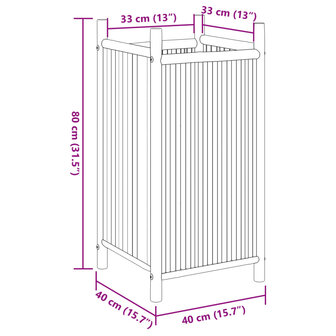 Plantenbak 40x40x80 cm bamboe 8