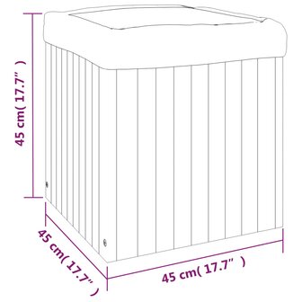 Plantenbak 45x45x45 cm massief acaciahout 10