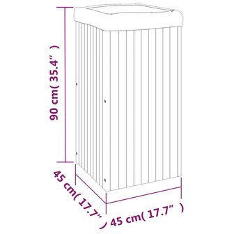 Plantenbak 45x45x90 cm massief acaciahout 10