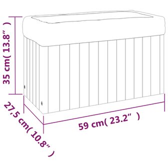 Plantenbak 59x27,5x35 cm massief acaciahout 10