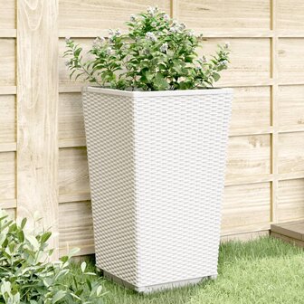 Plantenbakken 4 st 32,5x32,5x57 cm polypropeen wit 1