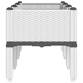 Plantenbak met poten 120x40x42 cm polypropeen wit 4