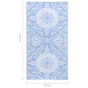 Buitenkleed 80x150 cm PP babyblauw 7