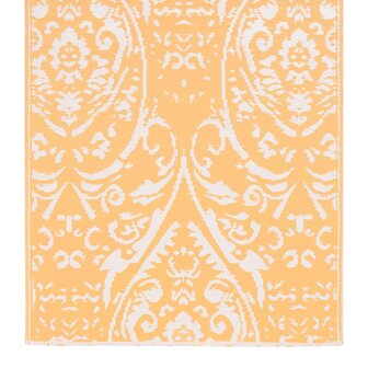 Buitenkleed 80x150 cm PP oranje en wit 4