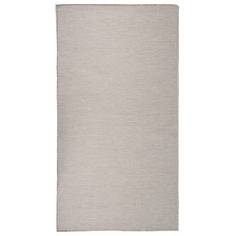 Buitenkleed platgeweven 80x150 cm taupe 1