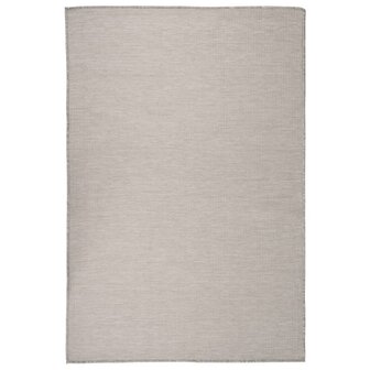 Buitenkleed platgeweven 120x170 cm taupe 1