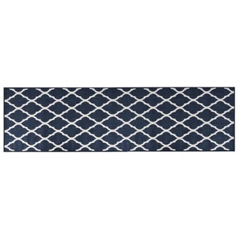 Buitenkleed omkeerbaar 80x250 cm marineblauw en wit 3