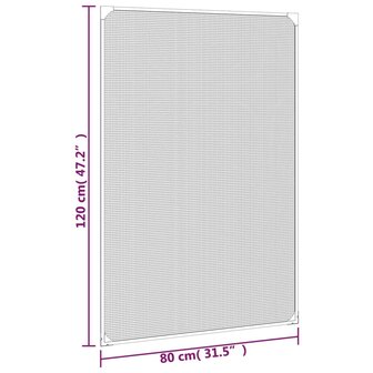 Insectenhor voor ramen magnetisch 80x120 cm wit 8