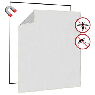 Insectenhor voor ramen magnetisch 120x140 cm wit 4