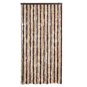 Vliegengordijn 100x220 cm chenille beige en lichtbruin 3