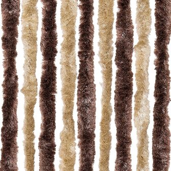 Vliegengordijn 100x220 cm chenille beige en lichtbruin 6