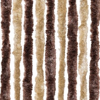 Vliegengordijn 56x185 cm chenille beige en lichtbruin 6