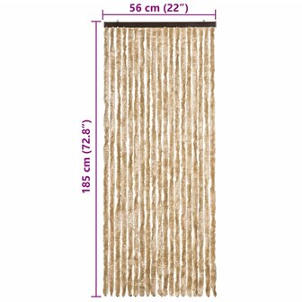 Vliegengordijn 56x185 cm chenille beige 7