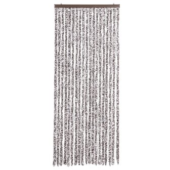 Vliegengordijn 56x200 cm chenille bruin en beige 3