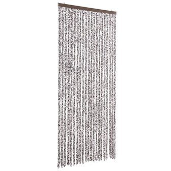 Vliegengordijn 90x200 cm chenille bruin en beige 2