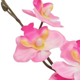 Kunstplant orchidee met pot 30 cm roze 2