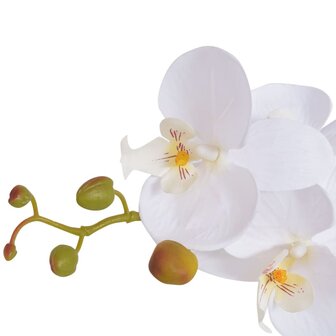 Kunstplant orchidee met pot 65 cm wit 2