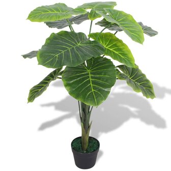 Kunstplant taro met pot 85 cm groen 1