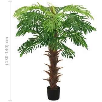 Kunstplant met pot cycaspalm 140 cm groen 6