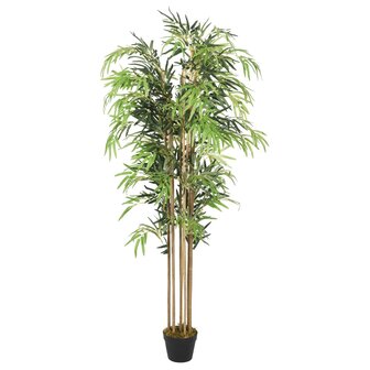 Kunstplant bamboe 1095 bladeren 150 cm groen 1